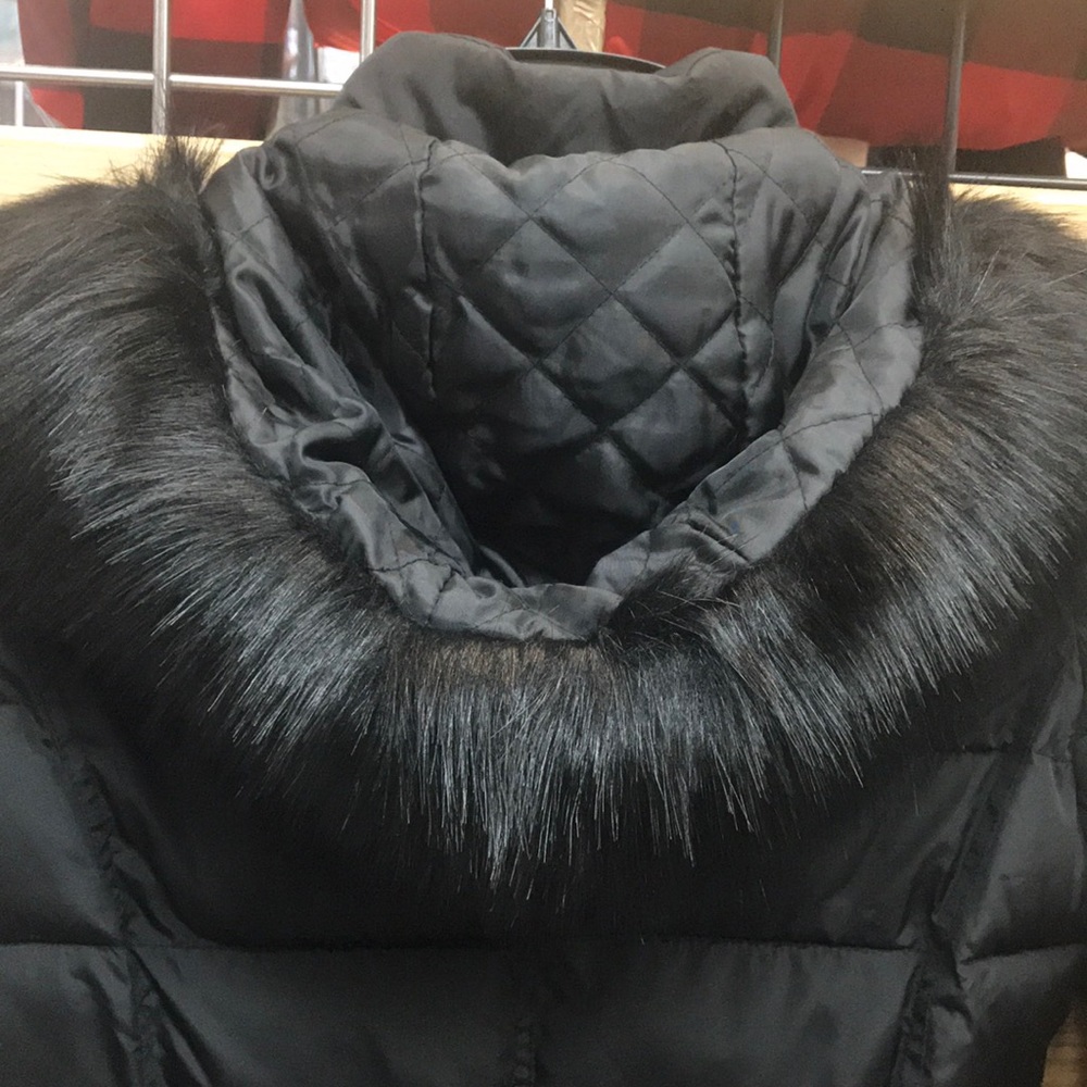 NWT,French Connection,Faux Fur Hoodie Puffer Jacket - Picture 7 of 17